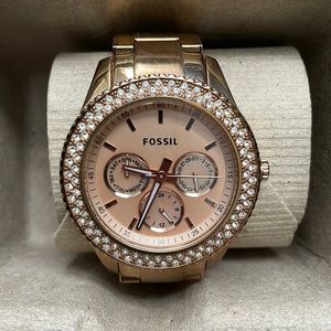 Rose Gold Fossil Watch